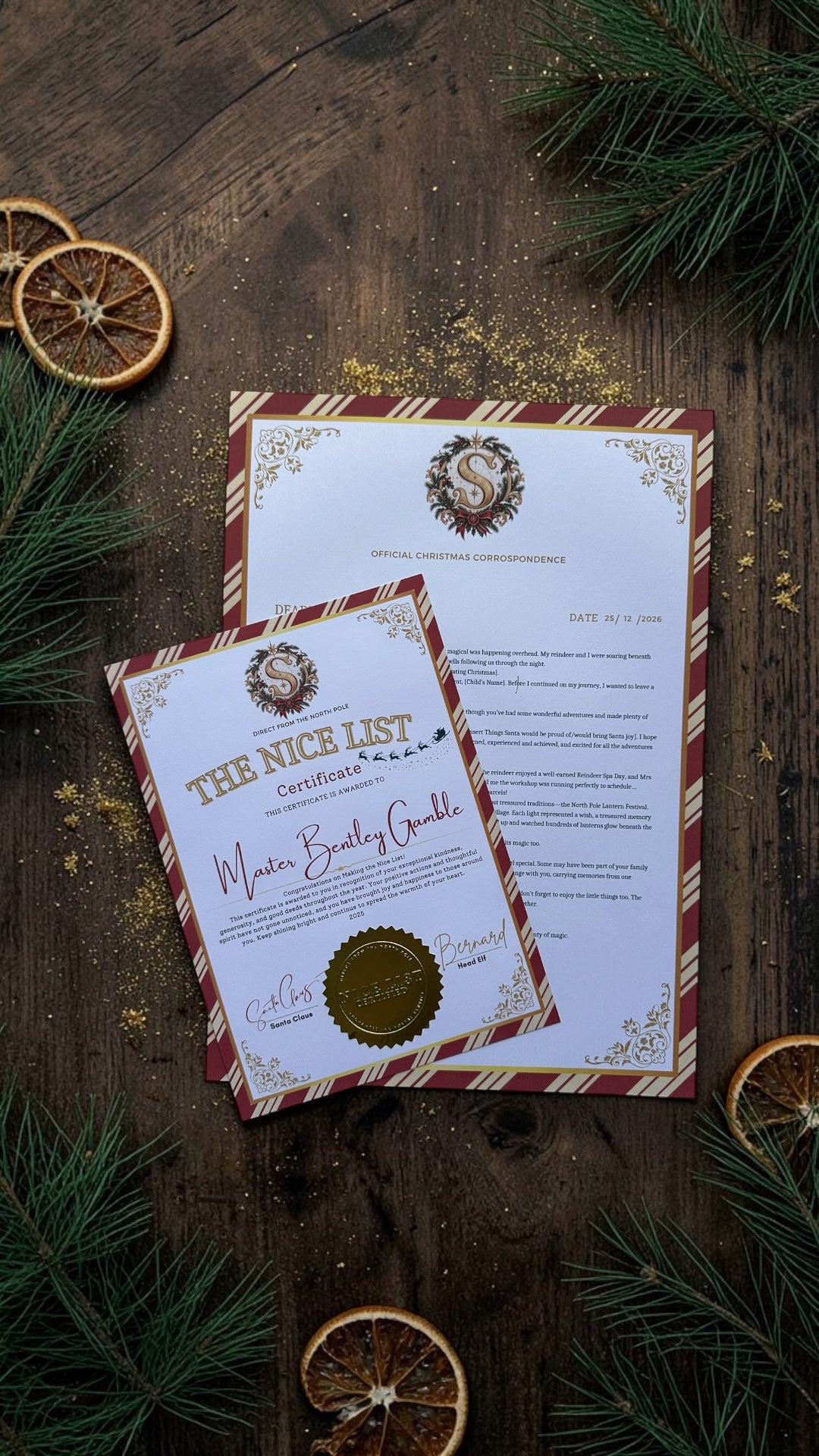 🎄 Christmas Nice List Certificates — Retro, Vintage & Classic✨