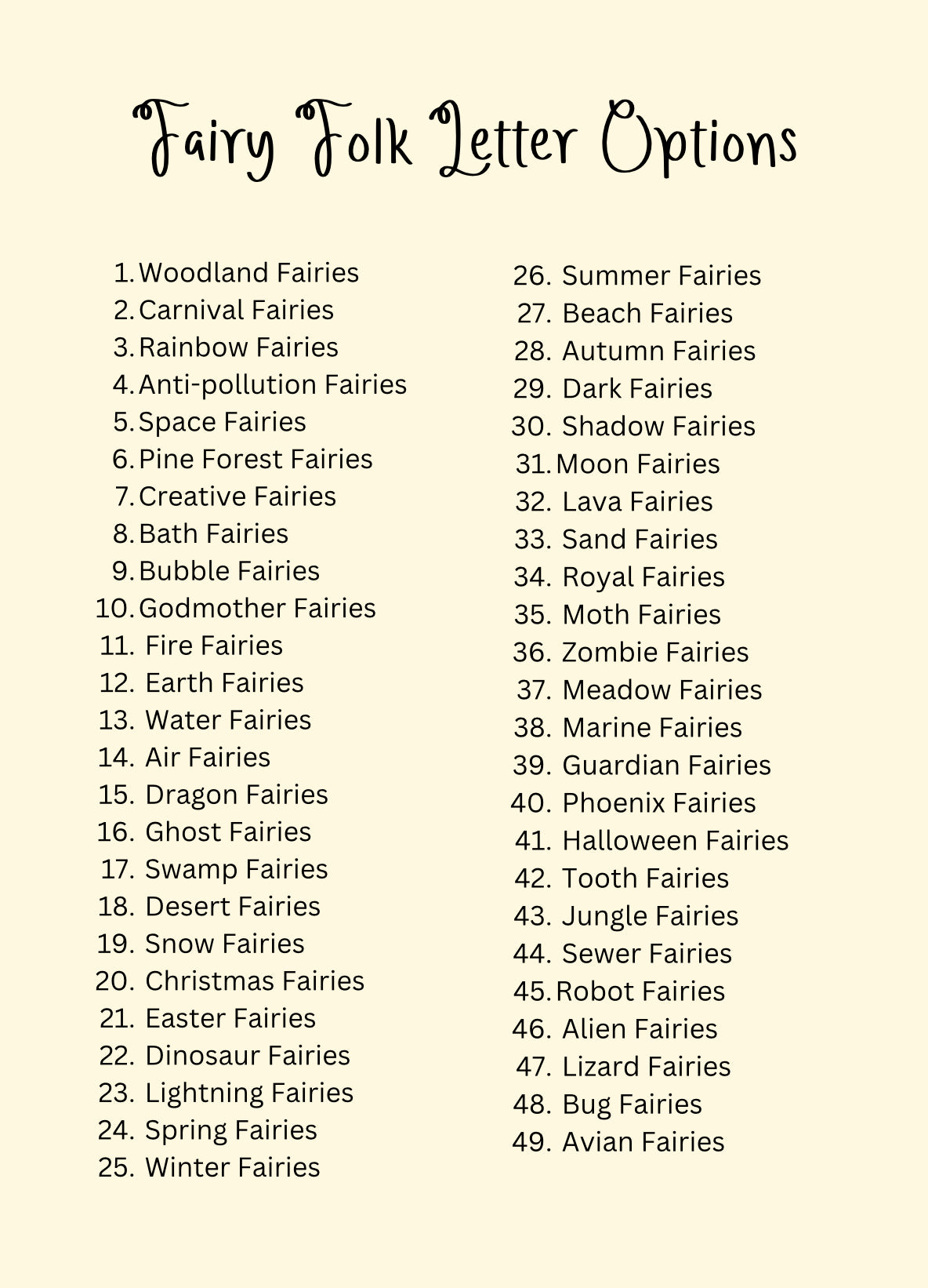 🧚‍♀️✨ Fairy Folk Letters ✨🧚‍♀️