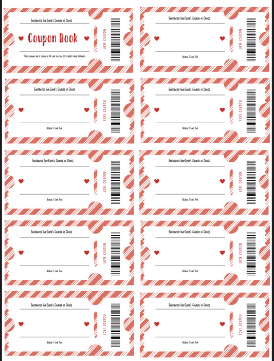 💘✨ Retro Valentine’s Day Blank Coupons – Digital Download ✨💘
