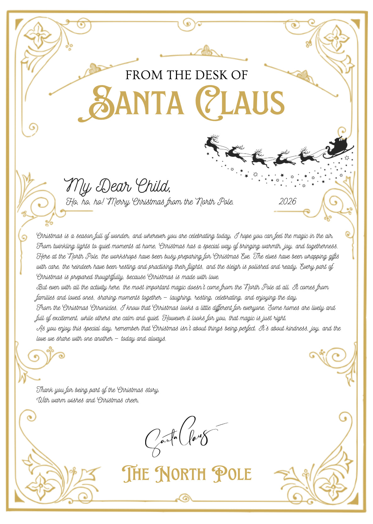 🎅✨ Classic Santa Letter & Nice List Certificate Bundle 🎄