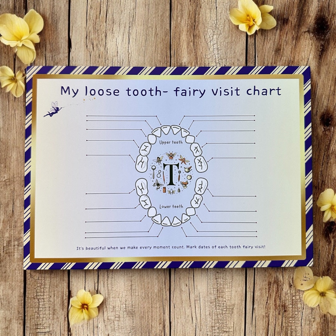 🧚‍♀️✨ Tooth Fairy Lost Tooth Chart ✨