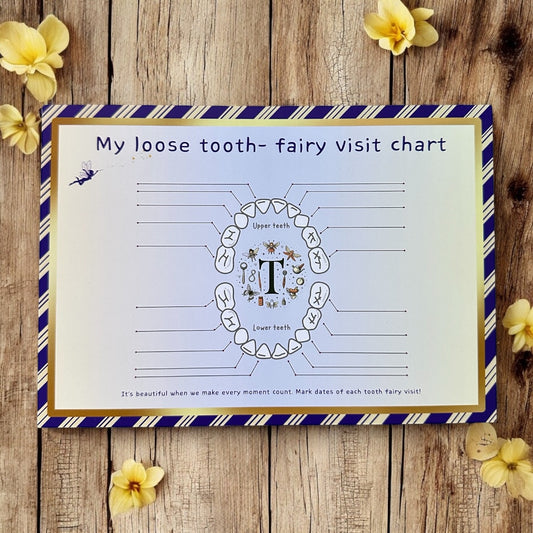 🧚‍♀️✨ Tooth Fairy Lost Tooth Chart ✨