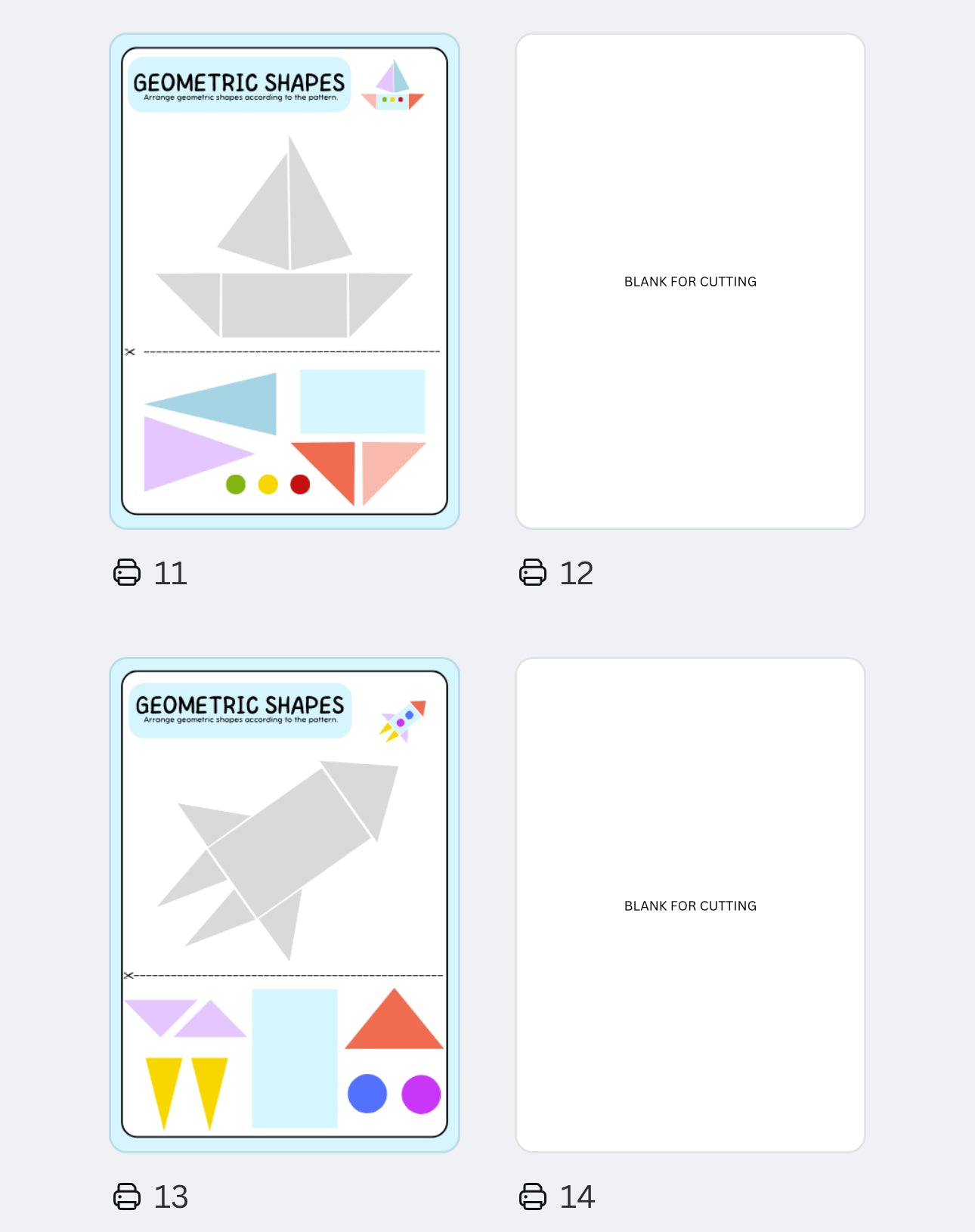 🔺✨ Geometric Shapes Workbook – Digital Download ✨🔵