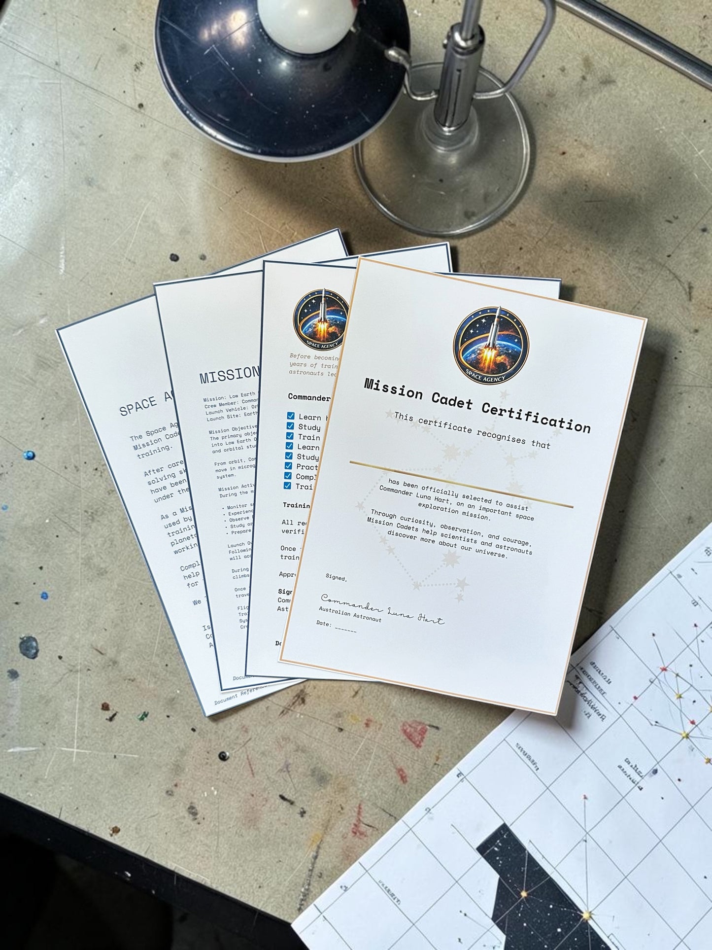 Commander Luna Hart – Space Letter Series