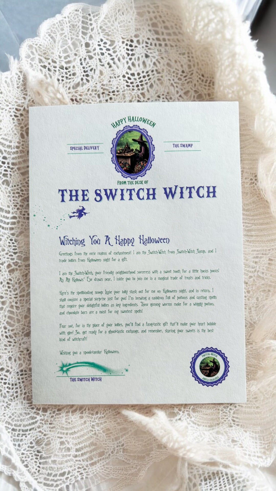 🧙‍♀️✨ Vintage Switch-Witch Letter