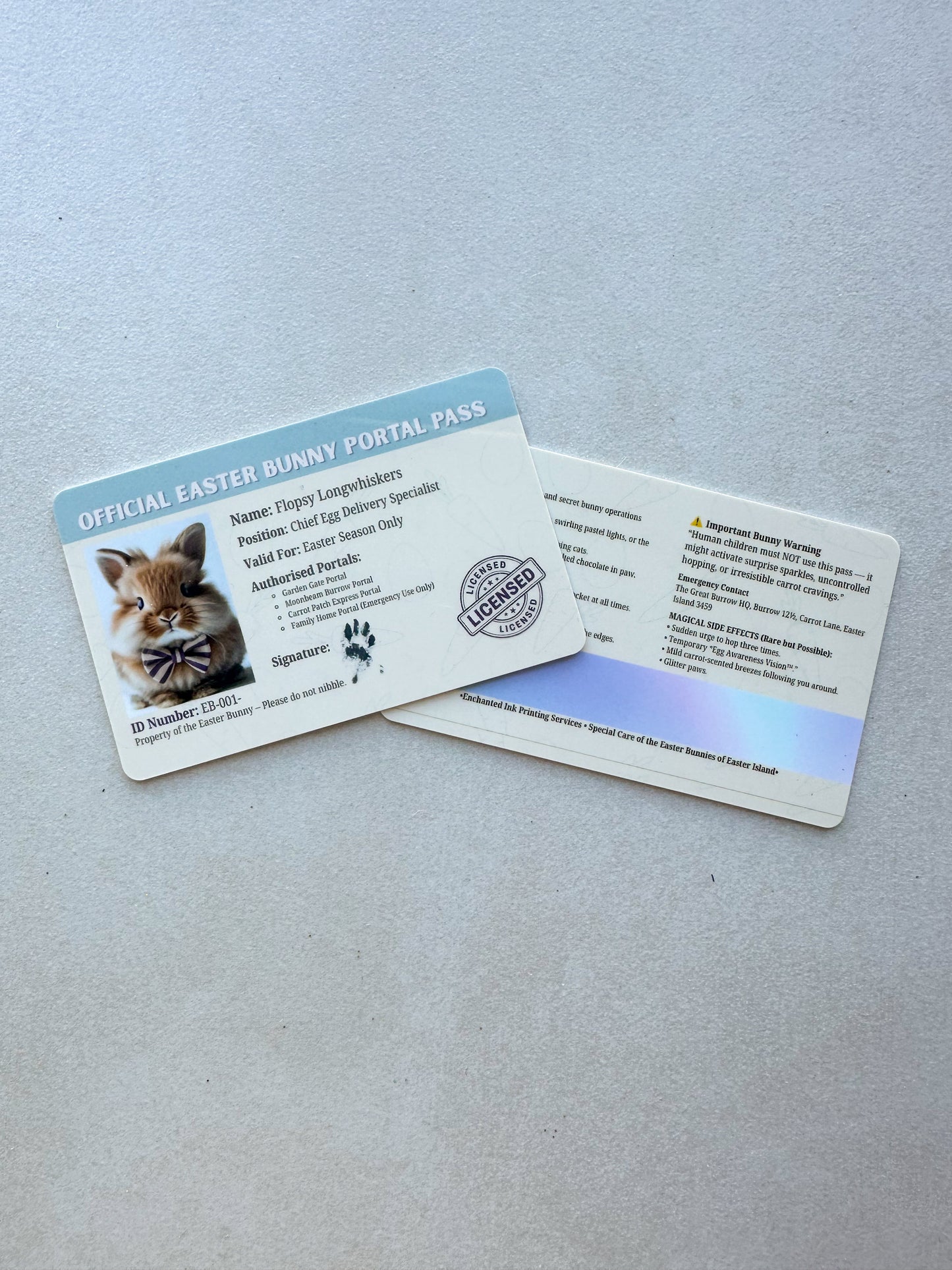 Official Easter Bunny Portal Pass – Keepsake 🐰✨