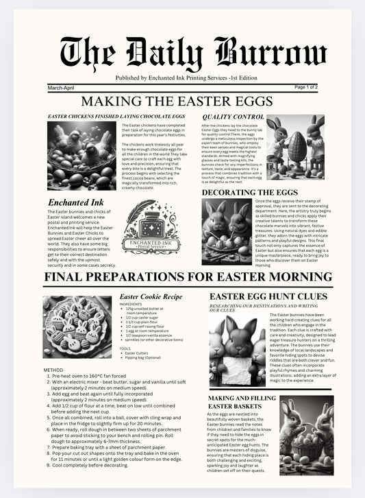 📰🐰 The Daily Burrow – Easter Newspaper (Digital Download) 🐣✨