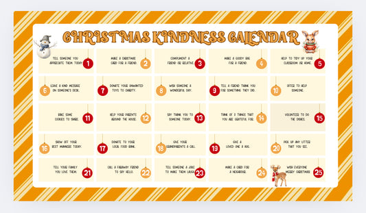 (FREE) 🎄💖 Christmas Kindness Calendar – Digital Download 💖🎄