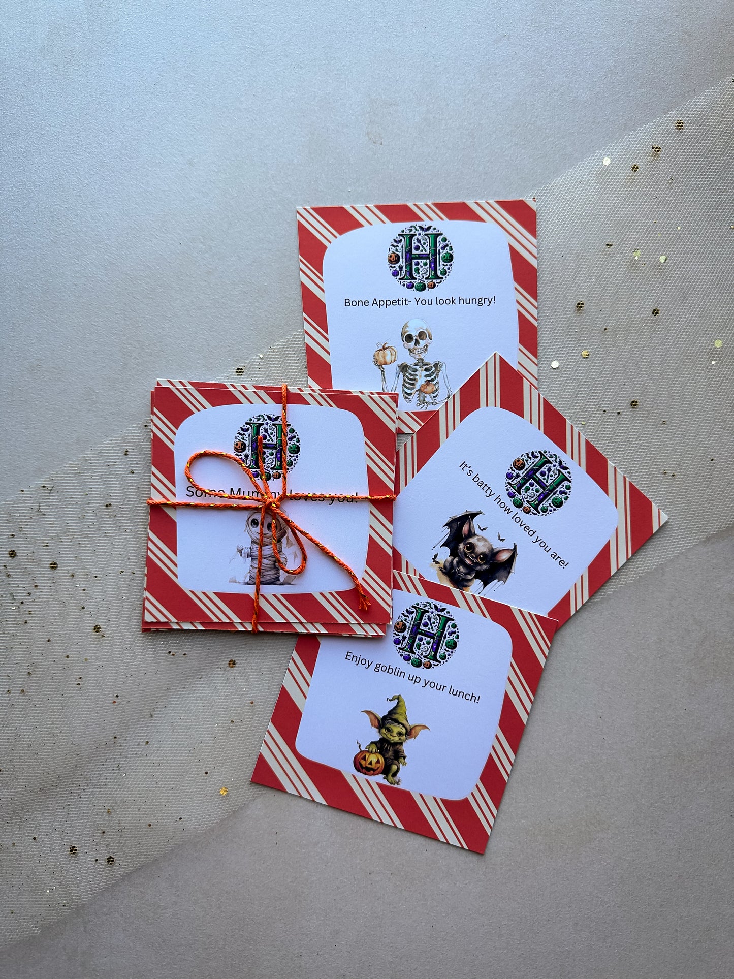 🎃👻 Retro Halloween Lunch Box Notes 👻🎃