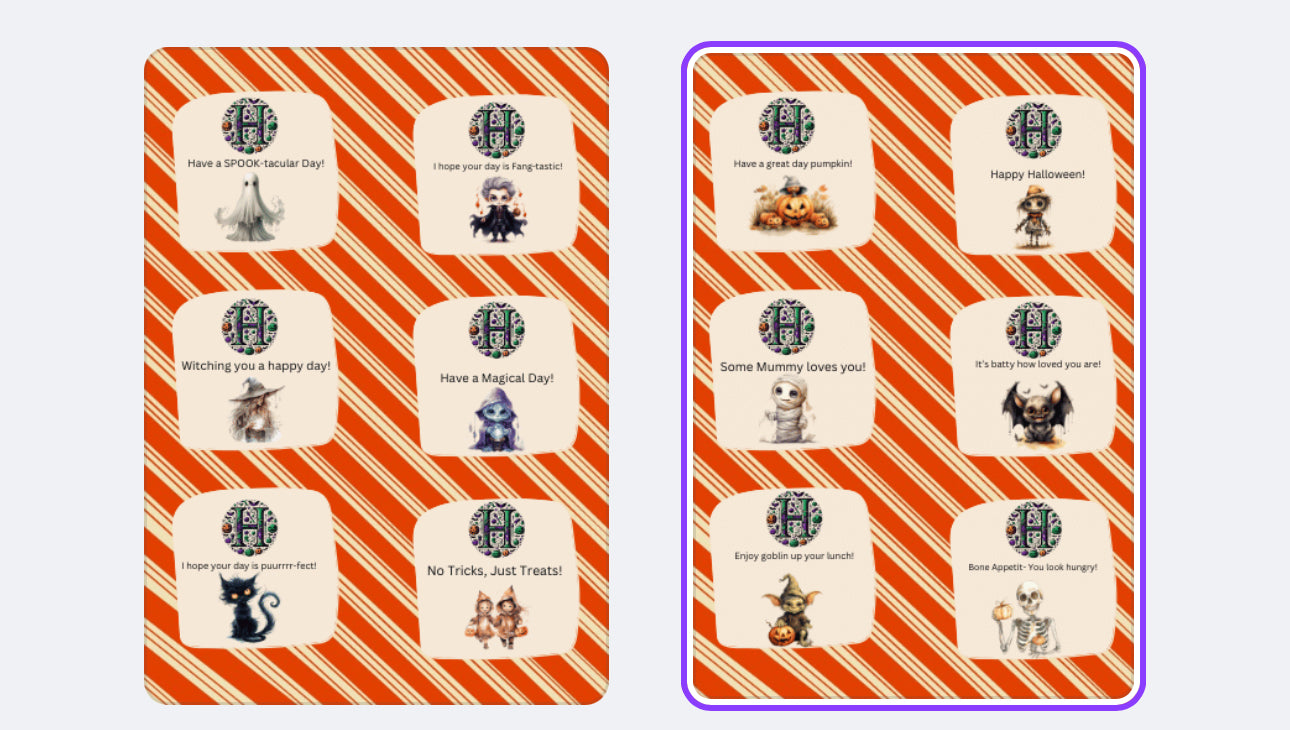 🎃👻 Halloween Lunch Box Notes – Digital Download 👻🎃