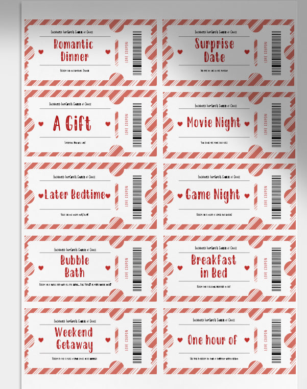 Valentine’s Day Love Coupons – Digital Download 💕