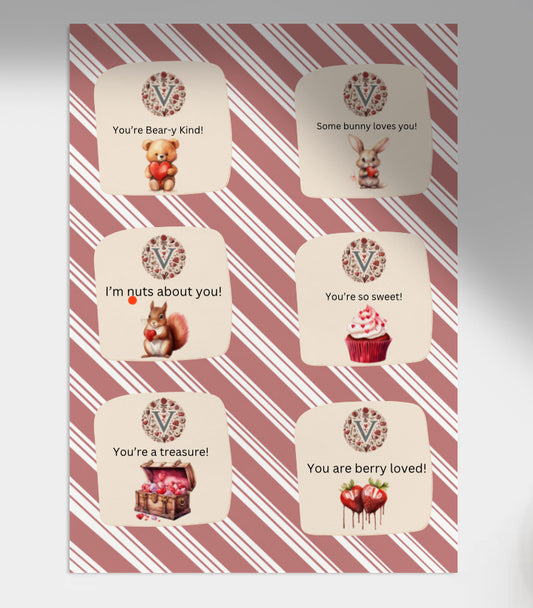 💌✨ Retro Valentine’s Day Lunch Box Notes – Digital Download