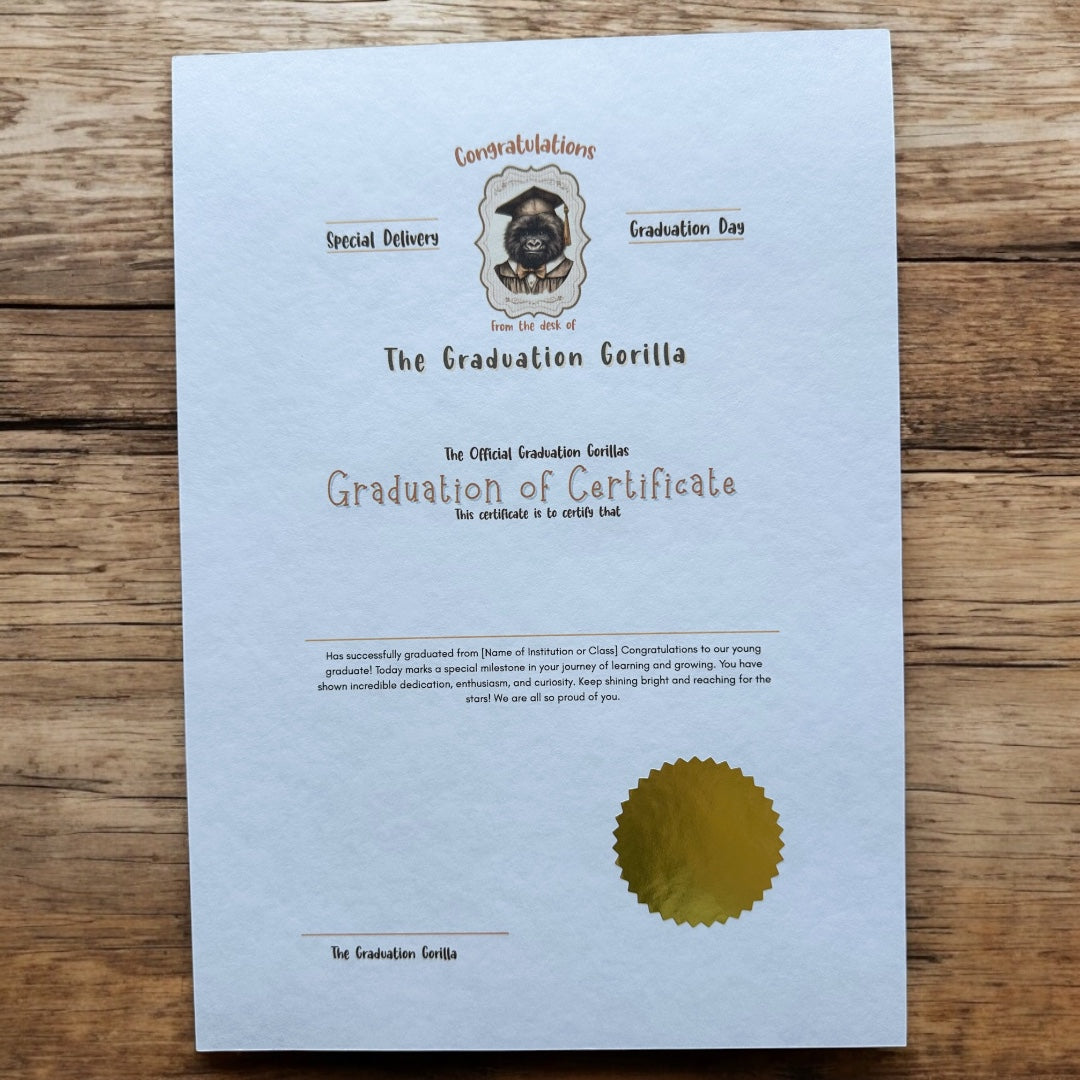 🎓🦍 Vintage Graduation Gorilla Keepsake 🎓🦍