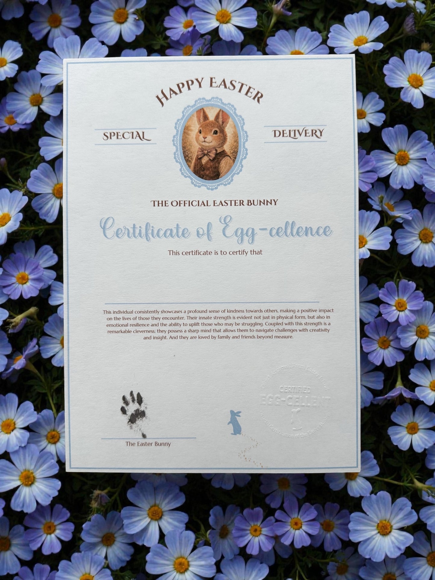 🐰💌 Vintage Blue Easter Letter 💌🐰