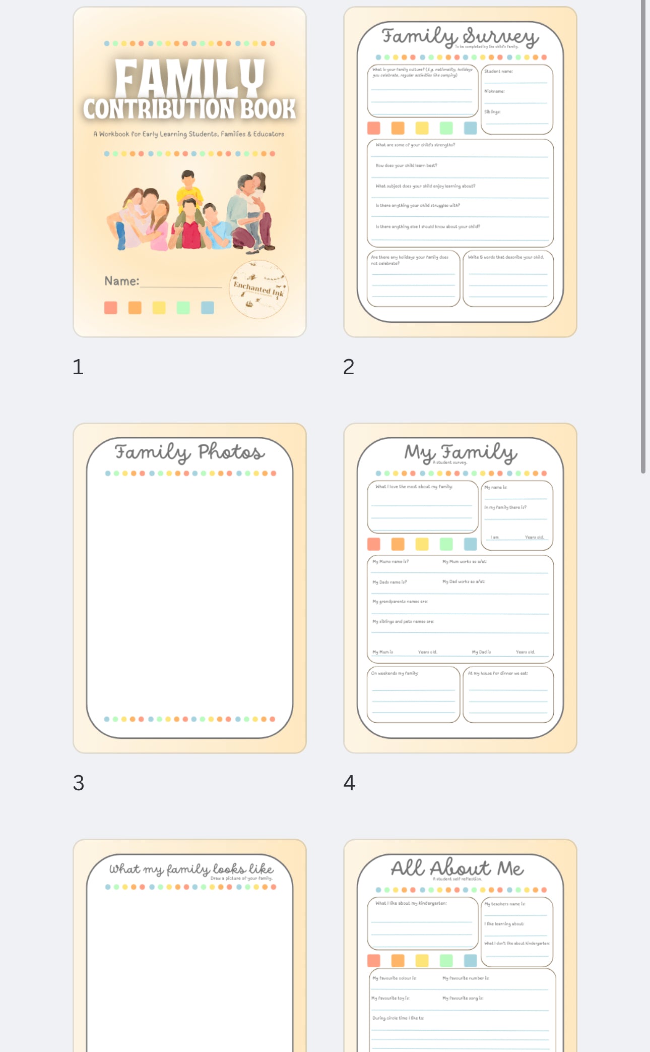 👨‍👩‍👧‍👦✨ Family Workbook for Teachers – Digital Download ✨📘
