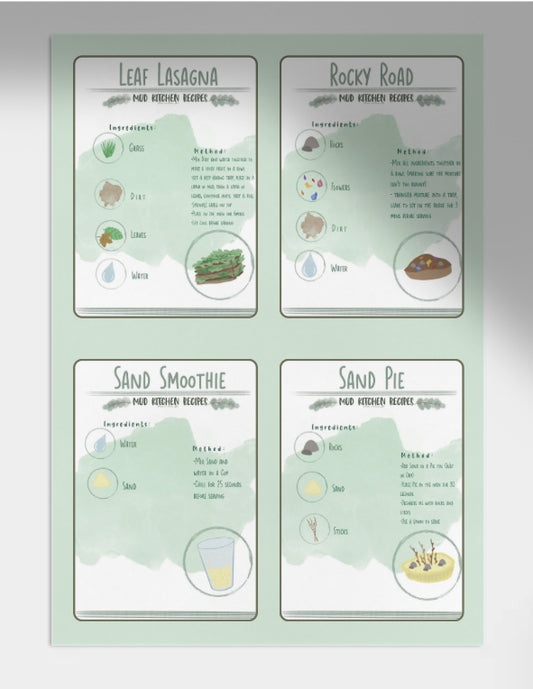 🌱🍂 Mud Kitchen Recipes – Digital Download 🍂🌱